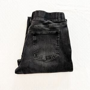 Betabrand Black Denim Wide Leg Jegging Jeans Size M Petite